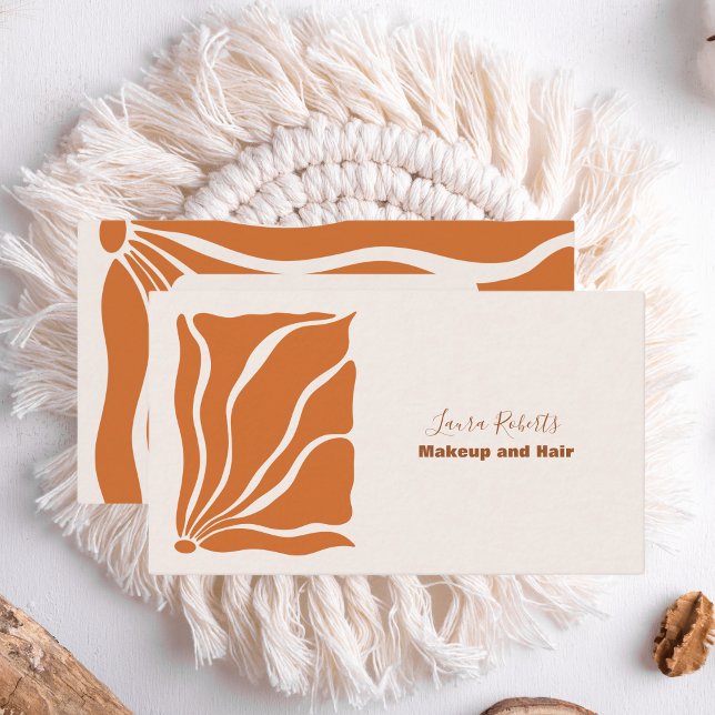 Cartão De Visita Boho Chic Retro Floral (Criador carregado)