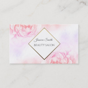 Cartão De Visita Boho Glamorous elegante coloração aquática de c