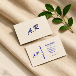 Cartão de visita boho orgânico manuscrito