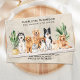 Cartão De Visita Boho Watercolor Cães Cachorros Cachorros Cachorros (Criador carregado)