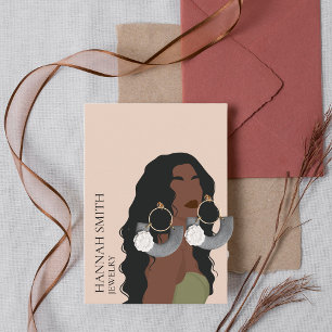 Cartão De Visita Boho Woman Stud Earring Display