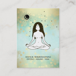 Cartão De Visita *~* Boho Yoga Goddese Celestial Moon Magic 3rd Eye