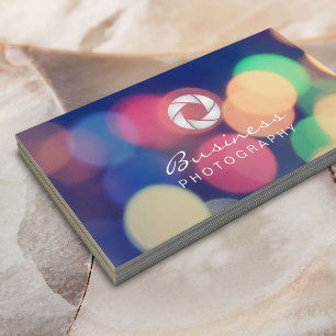 Cartão De Visita Bokeh moderno ilumina a fotografia feita sob