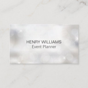 Cartão De Visita Bokeh Planejador de Eventos de Casamento Cater