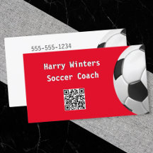Bola de Futebol Minimalista Vermelha Código QR Tre
