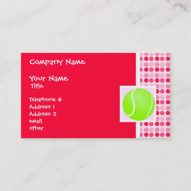 Cartão De Visita Bola de Tênis (Frente)