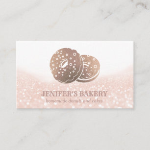 Cartão De Visita Bolaria de ouro moderno, rosquinha, relíquia de ou