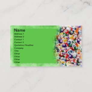 Cartão De Visita Bolas de bilhar