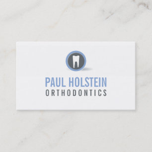 Cartão de visita BOLD DENTIST: logotipo moderno do