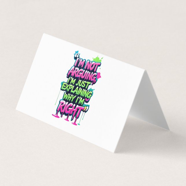 Cartão De Visita Bold Funny Cote Neon Grafite (Frente)