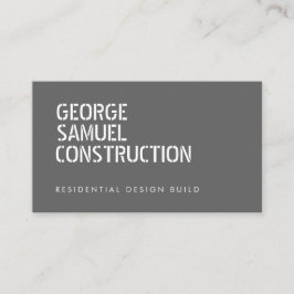 Cartão De Visita Bold Molded Real Estate Business QR Code Light Ash