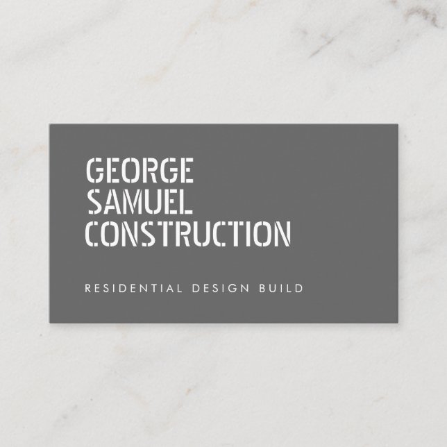 Cartão De Visita Bold Molded Real Estate Business QR Code Light Ash (Frente)