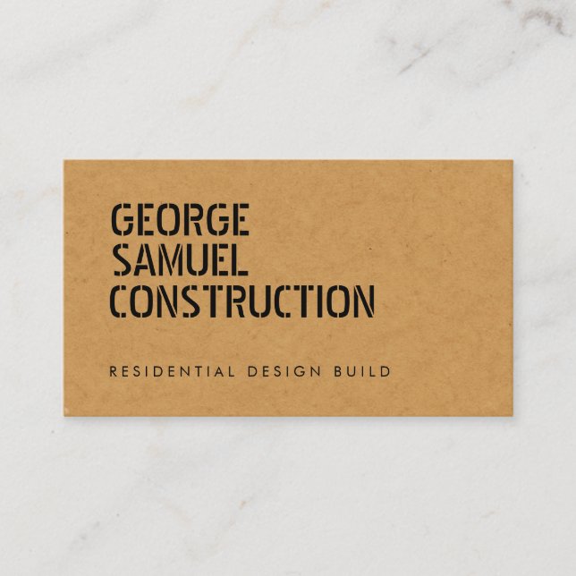 Cartão De Visita Bold Molded Realtor Business QR Code Light Tan (Frente)