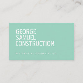 Cartão De Visita Bold Molded Realtor QR Code Light Teal Green