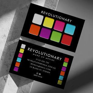 Cartão De Visita Bold Neon Eyeshadow Pallete Makeup Artista