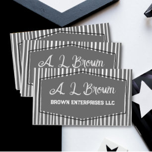 Cartão De Visita bold padrão cinzas de carvão pintado faixas person