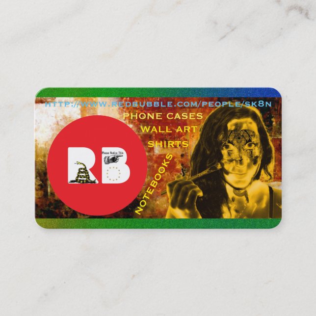 CARTÃO DE VISITA BOLHA VERMELHA SK8N (Frente)