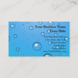 Cartão De Visita Bolhas claras, água azul