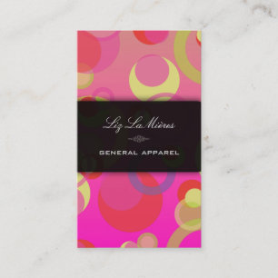 Cartão De Visita Bolhas de Mod PixDezines / Símbolo Retro + Cores