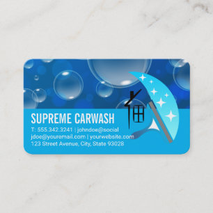 Cartão De Visita Bolhas de Sabão Limpa Frasco de Spray