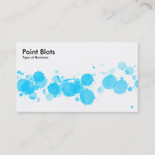 Cartão De Visita Bolhas de Tinta - Azul-Céu