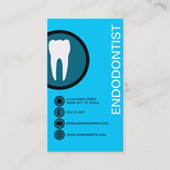 Cartão De Visita Bolhas ENDODONTIST (Frente)