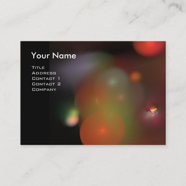 Cartão De Visita BOLHAS QUÂNTICAS MONOGRAMA Púrpura preto vibrante (Frente)