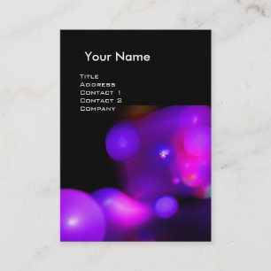 Cartão De Visita BOLHAS QUÂNTICAS MONOGRAMA Púrpura vibrante