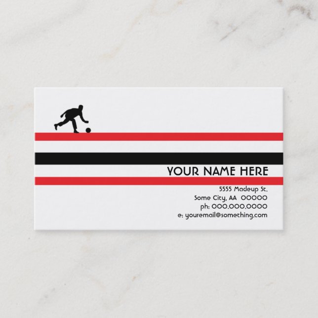 Cartão De Visita boliche: estrela do ar (Frente)