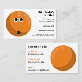 Cartão De Visita Boliche profissional Pro Compro | Laranja