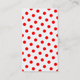 Cartão De Visita Bolinhas brancas e vermelhas