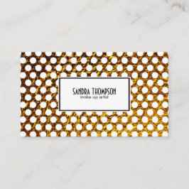 Cartão De Visita Bolinhas brancas ouros Flake