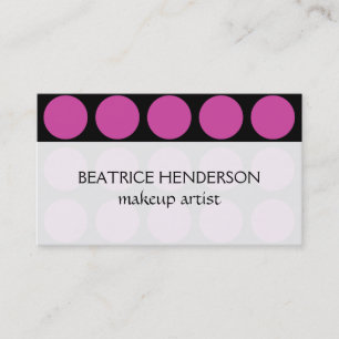 Cartão De Visita Bolinhas de qualquer cor em preto