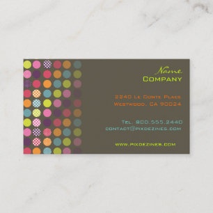 Cartão De Visita bolinhas Retrospectivas