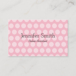 Cartão De Visita Bolinhas rosa pálido