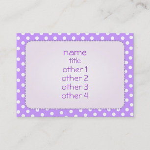Cartão De Visita Bolinhas roxas