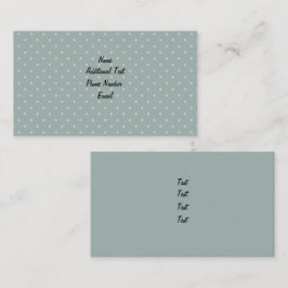 Cartão De Visita Bolinhas Verde Clássica