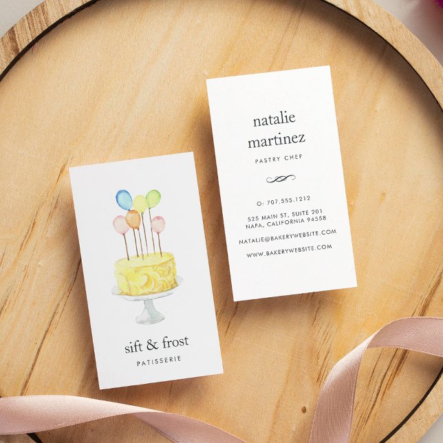 Cartão De Visita Bolo Balão | Vertical (Criador carregado)