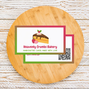 Cartão De Visita Bolo Caseiro QR Personalizado