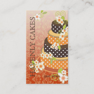Cartão De Visita Bolo de casamento de laranja + chocolate/Bolaria/p