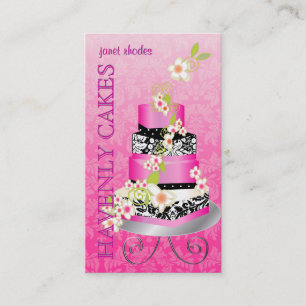 Cartão De Visita Bolo de casamento/Padaria/pâtisserie da PixDezines