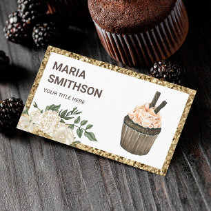 Cartão De Visita Bolo de Chocolate Café Mocha Chef de Pastelaria Pa