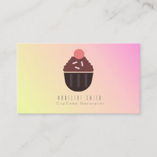 Cartão De Visita Bolo de Cupcake de Ombre Assar Decoração de Bolo C
