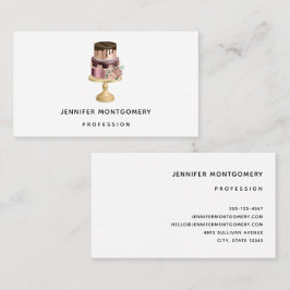 Cartão De Visita Bolo de festas brilhante