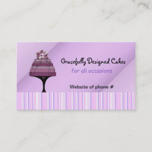 Cartão De Visita Bolo Designer Roxo