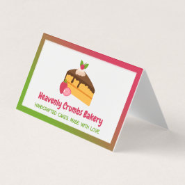 Cartão De Visita Bolo doméstico dobrado QR