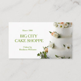 Cartão De Visita Bolo Elegante para Empresas de Panificação