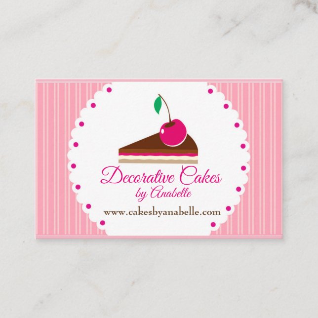 Cartão De Visita Bolos. Bolos Handmade, 3 bolos de D (Frente)