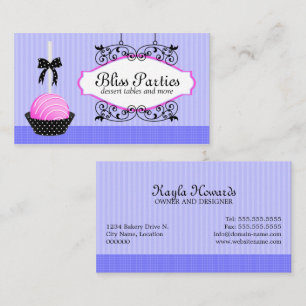 Cartão De Visita Bolos de Pops Doces Confeiteiro