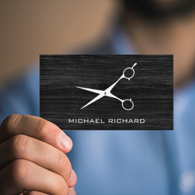 Cartão De Visita Bolsa de Aço Escuro - Stylist Profissional (Criador carregado)